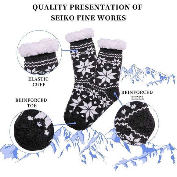 Nib! Women’s thick winter snowflake socks - Picture 4 of 5